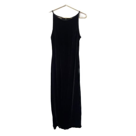 Gunne Sax Jessica McClintoch Velvet High Neck Sleeveless Formal Gown Dress VTG - Picture 1 of 6